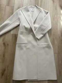 TONAL ウールリバービックラペルロングコート （オフホワイト）