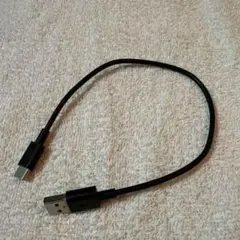 USB-A to USB-C ケーブル 30cm 高速充電/データ転送 ブラック
