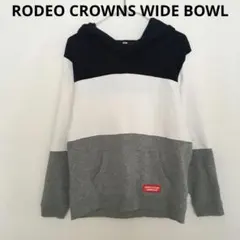 RCWB ロデオクラウンズワイドボウル パーカー フーディー 白紺グレー M