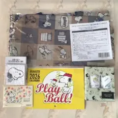 スヌーピー グッズ5点セット　エコバッグ　ミラー　カレンダーなど 5点未使用品