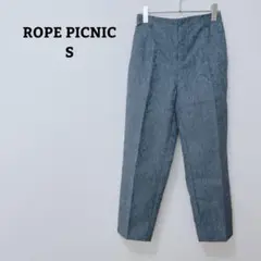 ロペピクニック　パンツ　テーパード　総柄　後ろゴム　オフィカジ　薄手　S