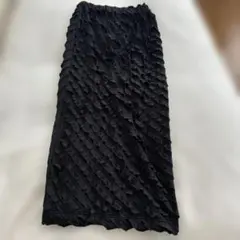 JEANASIS ブラックフリルタイトスカート F