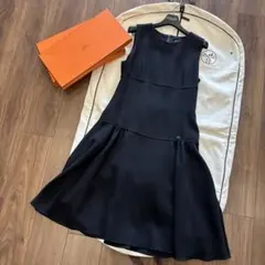 フォクシー ワンピース 31296 ブラック サイズ40 レース フレア 上品