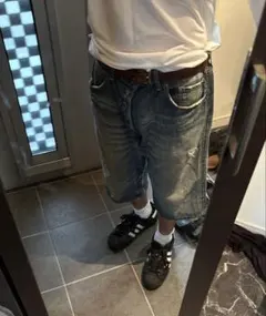 Levi's 501デニムハーフパンツ ダメージ加工　アメカジswagスケーター
