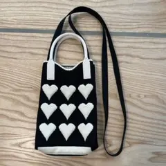 【美品】ハート柄　スマホショルダーバッグ　ショルダーバッグ
