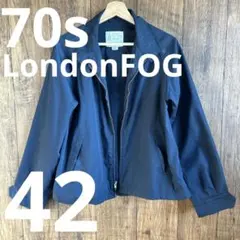 70s LondonFOG ネイビー　スウィングトップ　ドリズラージャケット