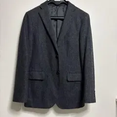 ダークグレー ヘリンボーンテーラードジャケット