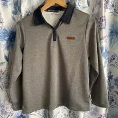 DUNLOP REFINED グレー ネイビー トレーナー M