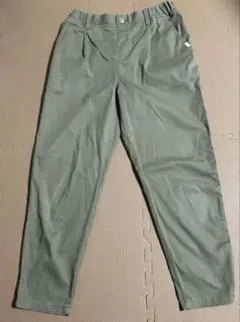 オリーブグリーン カジュアルパンツ ウエストゴム