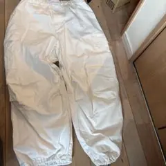 ホワイトカーゴパンツ エラスティックウエスト