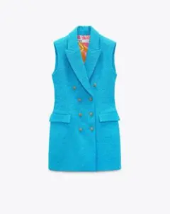 【新品未使用】ZARAテクスチャーベストワンピース