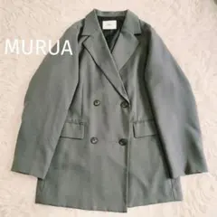 MURUA ダブルオーバージャケット ダークグレー