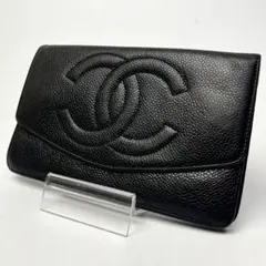 ◆極美品/大容量◆CHANEL ココマーク 長財布 二つ折り キャビアスキンのサムネイル