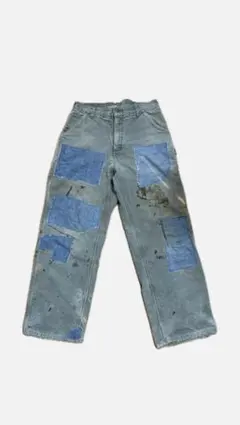 【希少】00s USA製　カーハート　ペインターパンツ　モスグリーン