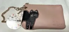 HI! MY ZOO パスケース 定期入れ 猫 ピンク 新品　黒猫　キーケース