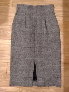 M-PREMIER チェック柄 タイトスカート 38