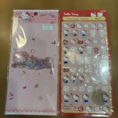 ハローキティ ボンボンドロップミニシール キラキラカプセルシール　2枚セット