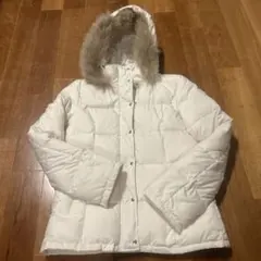 any sis ホワイト ファー付き ダウンジャケット
