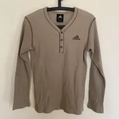 adidas 長袖 リブトップス ベージュ S 長袖カットソー