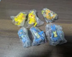 ポケモンつまんでつなげてマスコット14 ピカチュウ　ライチュウ　リオル　ルカリオ