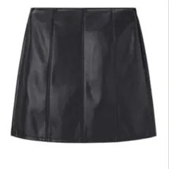 GU フェイクレザー ミニスカート ブラック Lサイズ 未使用タグ付き