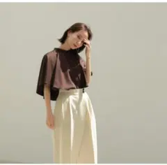 【美品】louren drape cape blouse