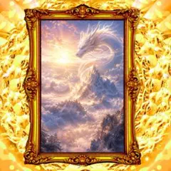 風水開運絵画＊光空海ダブルドラゴン　空神海神　龍神　白龍　青龍　全体運　金運　縁 風水開運絵画＊空海ダブルドラゴン 空神海神 龍神 白龍 青龍 全体運