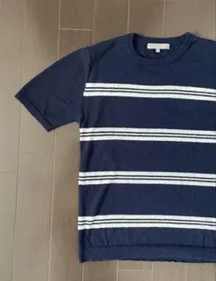 United Arrows ストライプ半袖ニットセーターのサムネイル