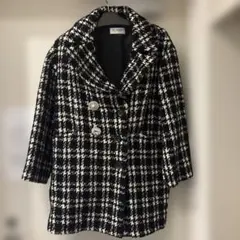LILY BROWN チェック柄 ダブルブレストコートのサムネイル