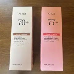 Anua ライス70グロウミルキートナー＆桃77ナイアシンエッセンストナー