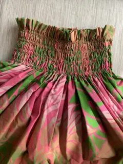 フラダンス用スカート ピンクと緑