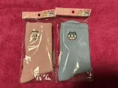 セブンイレブン限定　ちいかわ ハチワレ 刺繍クルーソックス 2足セット