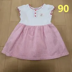 ミキハウス　ワンピース　90