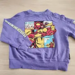 MY LITTLE WONDER アイアンマン 紫色 長袖トレーナー 130