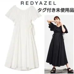 タグ付未使用品【REDYAZEL】フレアスリーブ　タック　ギャザー　ワンピース