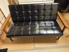 カリモク60 Kチェア 2シーター　座面ジャンク