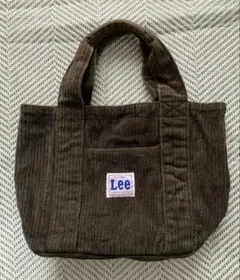 Lee♡コーデュロイ トートバッグ ダークグリーンのサムネイル