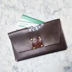 通帳ケース　ココペリのステンシル