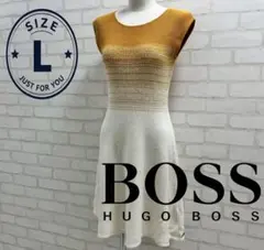 ★美品★ HUGO BOSS ノースリーブ ニットワンピース グラデーション Lのサムネイル