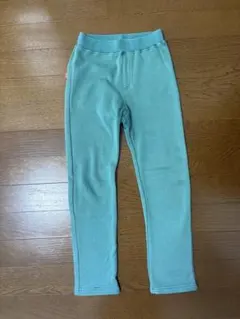 120 グリーン 裏起毛シャギーストレッチパンツ