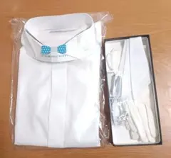 ウィングカラーシャツ アームバンド カフス 4点セット