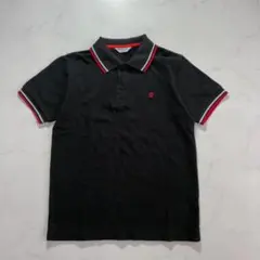 【美品】BEAMS BOY ポロシャツ 刺繍 ブラック S相当（E308）