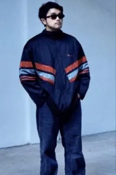 井口理着用風　adidas ナイロンジャケット 90s 万国旗タグ