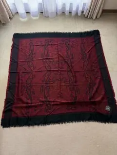 毛100%大判ストール ペイズリー柄