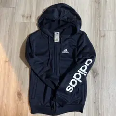 adidas ジップアップパーカー ネイビー S