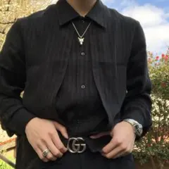 美品　エトセンス　レイヤードシャツ　キュプラのサムネイル