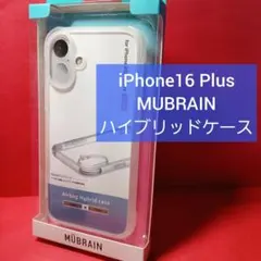 エレコム iPhone16 Plus 用 MUBRAIN ハイブリッドケース