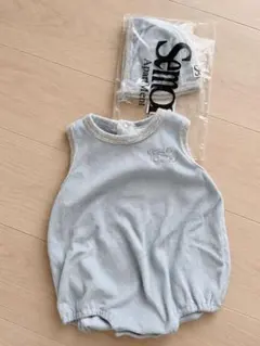 semon PILE TANKロンパース　ボンネットセット