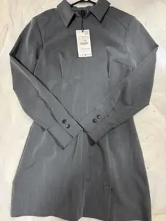 ZARA フィットミニワンピース グレー Lサイズ