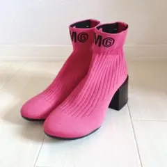 MM6 Maison Margiela HEEL SOCK BOOTS pinkのサムネイル